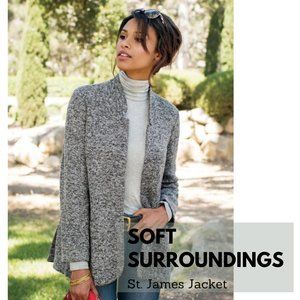 Textured Bouclé Charcoal Jacket